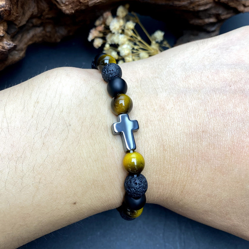 Cross Natural Stone Bracelet For women