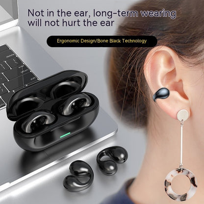 Wireless Ear Clip Bluetooth Headset TWS Comfortable Wear Not In-Ear Sports Wireless Bone Conduction 5.3 Bluetooth Headset