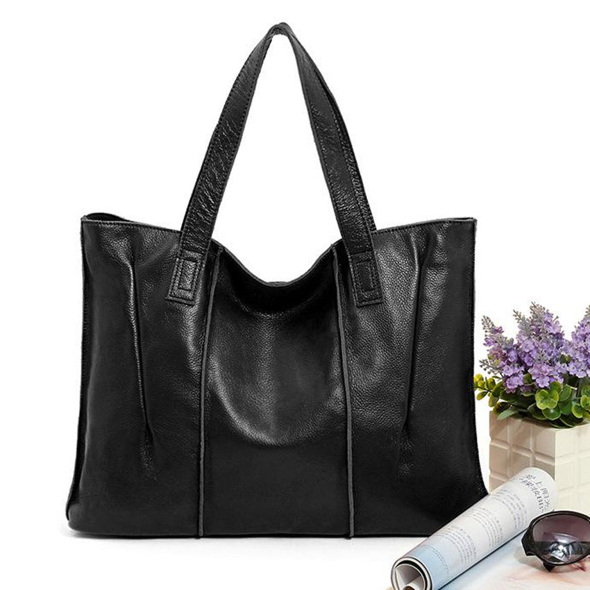 Top Grain Leather Single Shoulder Tote Bag