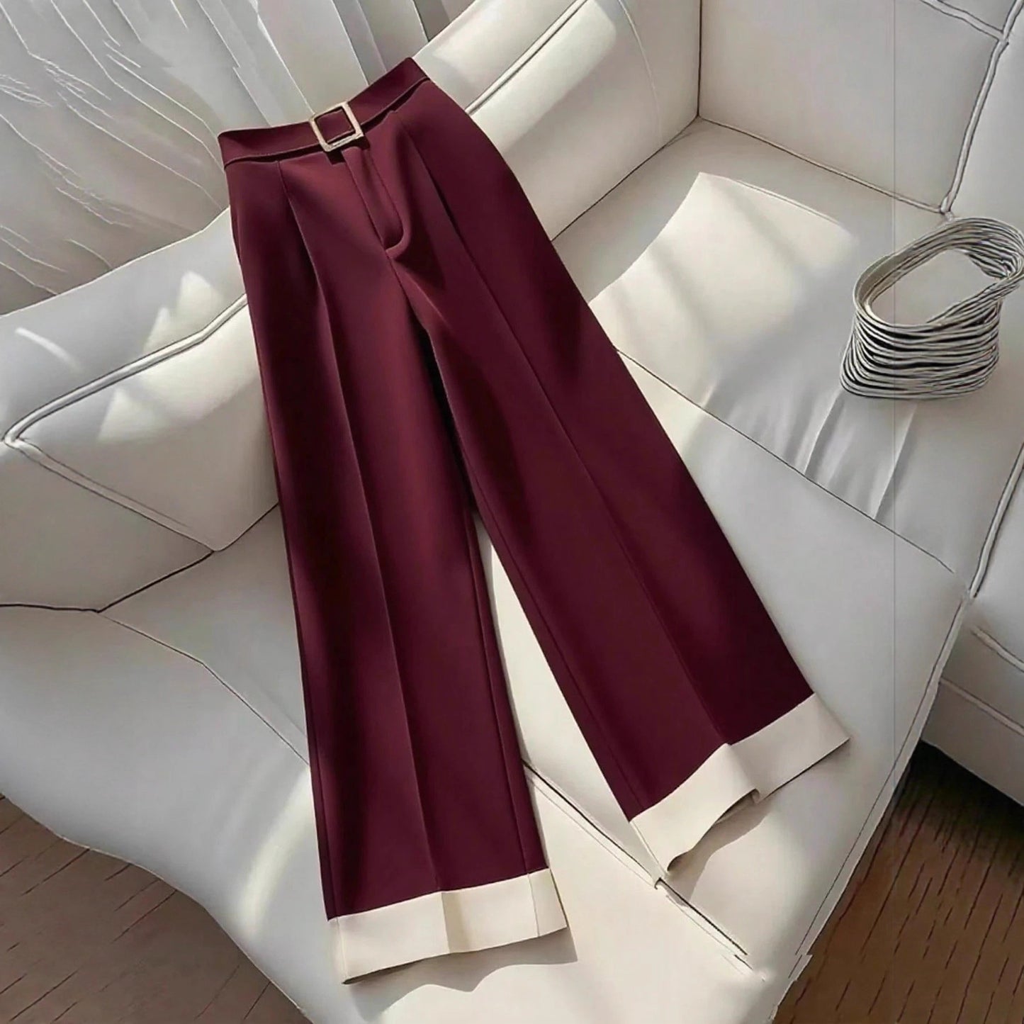 Retro Khaki Design Women's Autumn Casual Pants