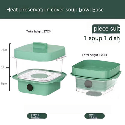 Multi-layer  Heat Preservation Kitchen Cover Dining Table Leftover Storage Box Transparent Stack Cooking Hood Steamer