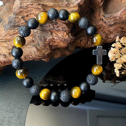 Cross Natural Stone Bracelet For women