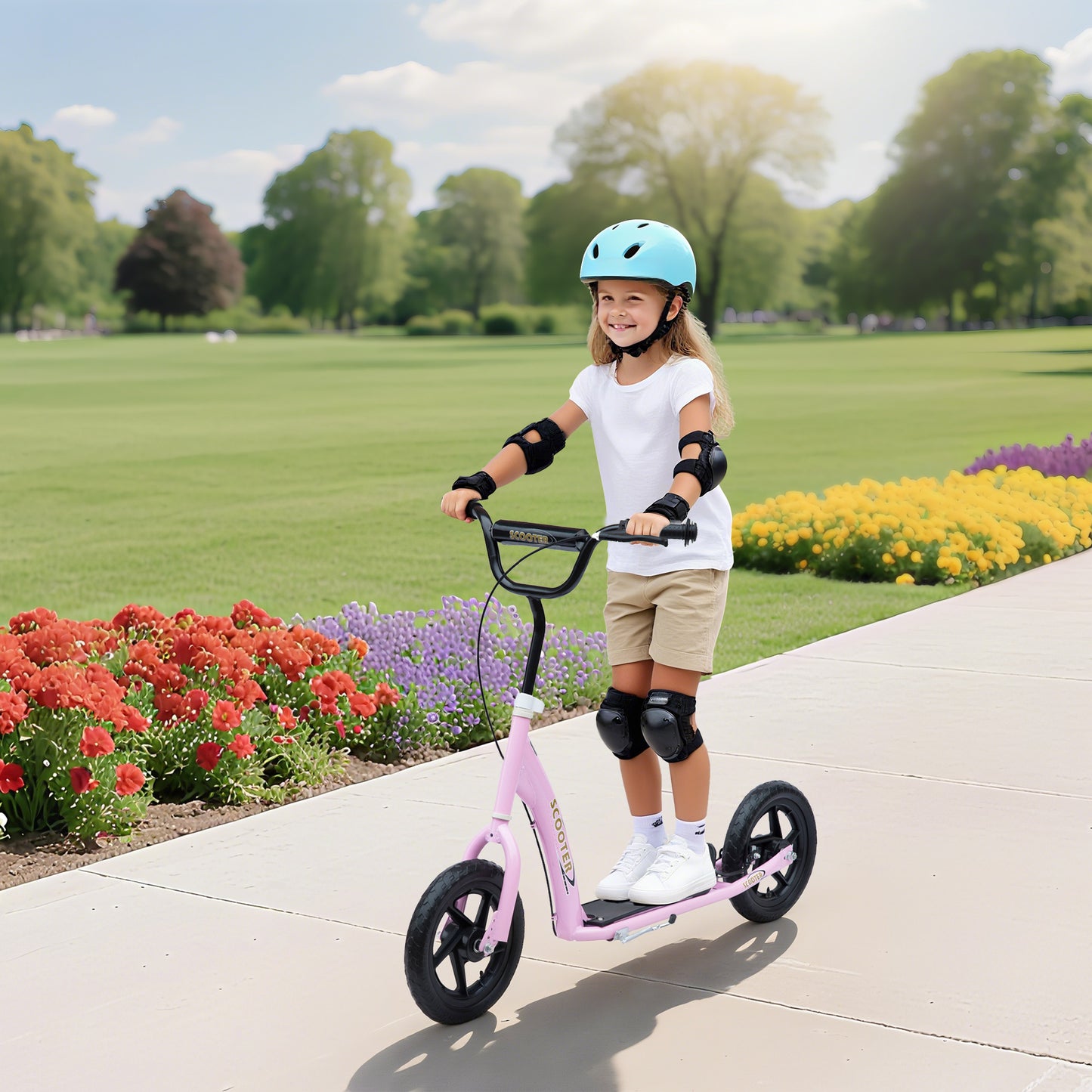 Kick Scooter for Kids 5-12 Years Old with Adjustable Height Handlebar