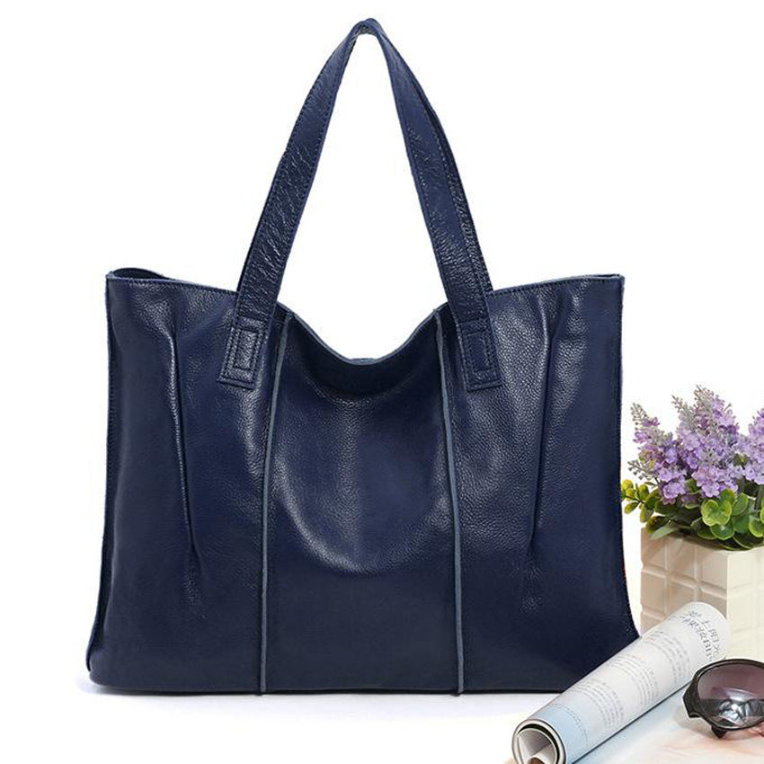 Top Grain Leather Single Shoulder Tote Bag