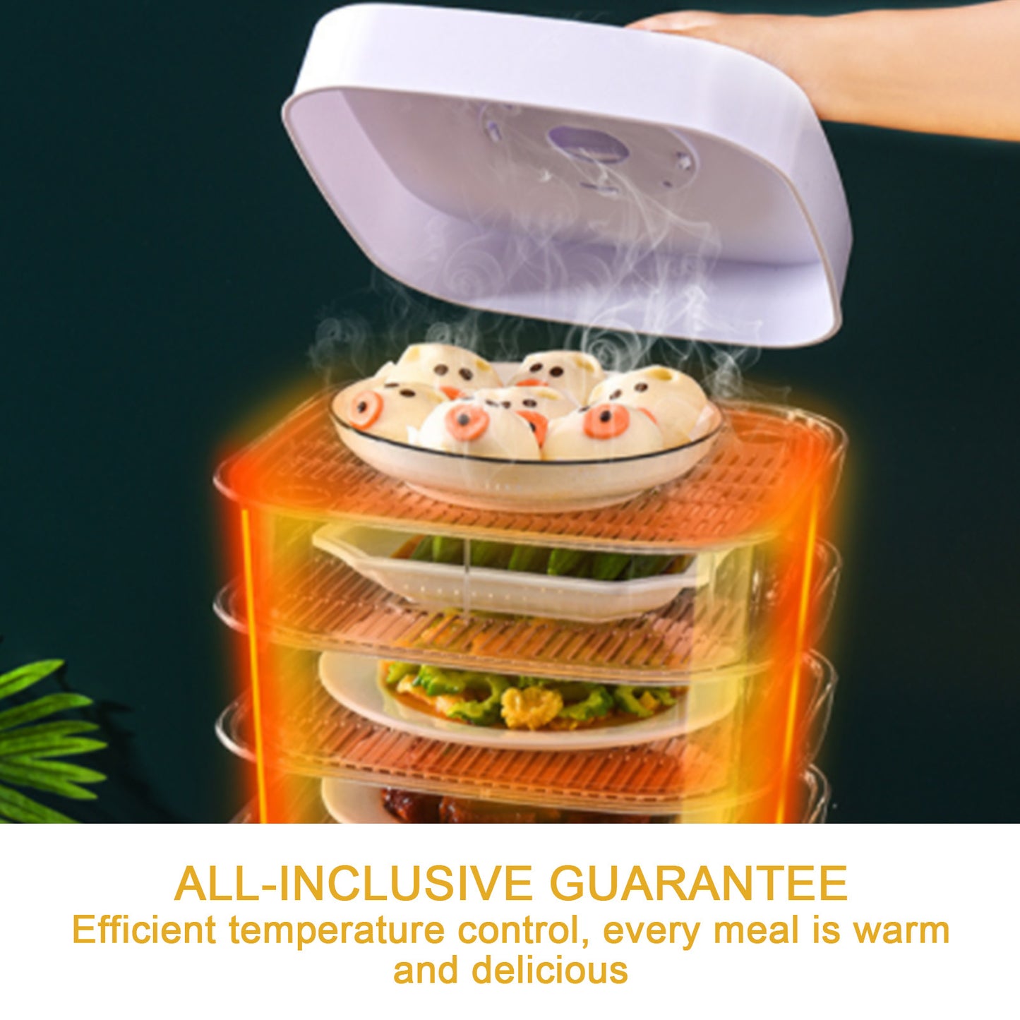 Multi-layer  Heat Preservation Kitchen Cover Dining Table Leftover Storage Box Transparent Stack Cooking Hood Steamer