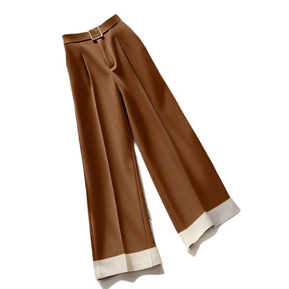 Retro Khaki Design Women's Autumn Casual Pants