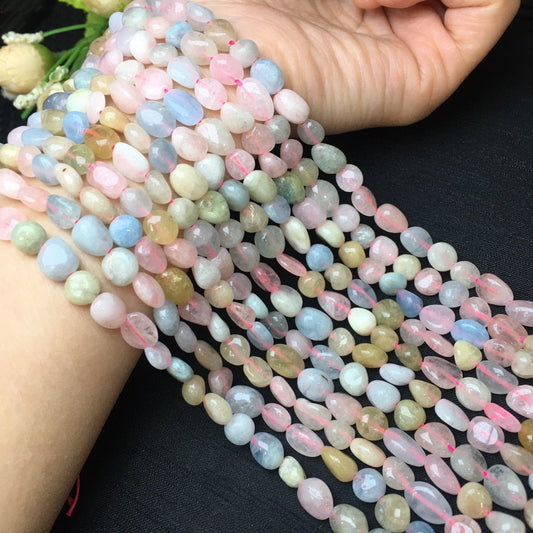 Natural Crystal Morganite Semi-finished Product