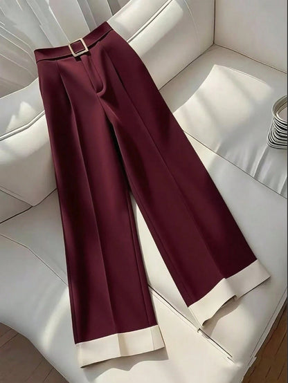 Retro Khaki Design Women's Autumn Casual Pants
