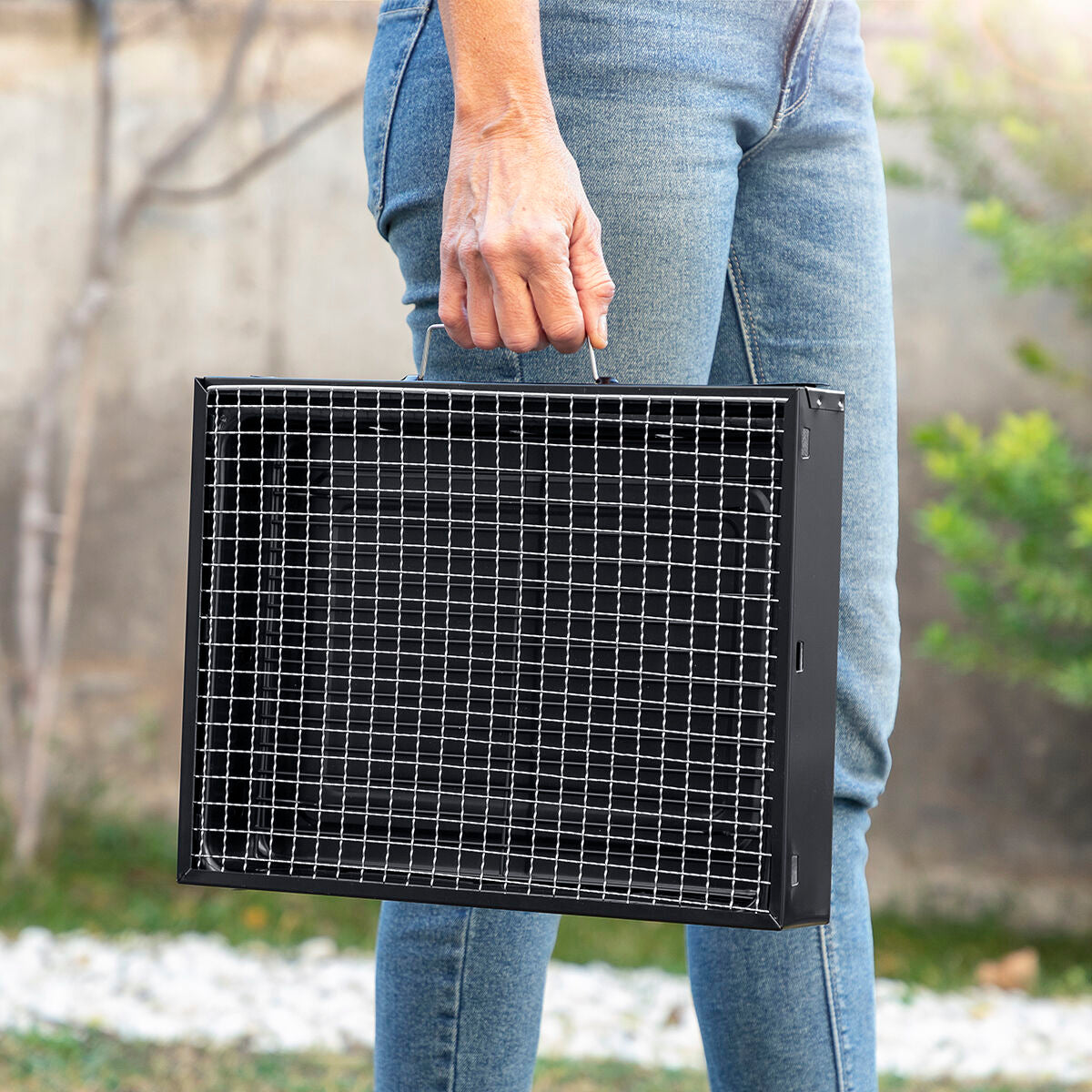 Folding Portable Barbecue for use with Charcoal BearBQ